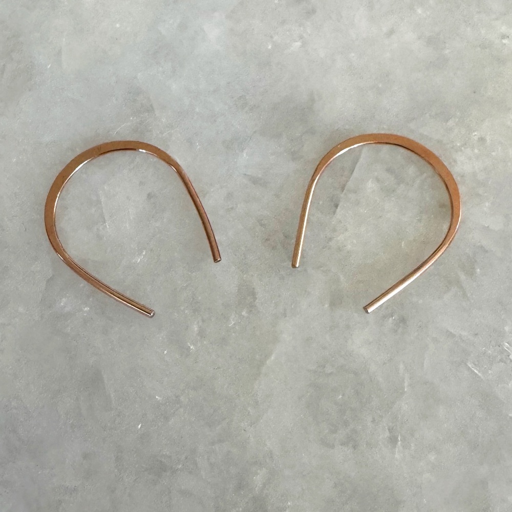 Melissa Joy Manning 14k Rose Gold Horseshoe Earrings